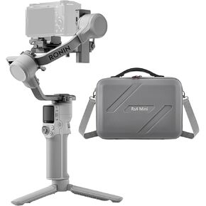 DJI RS 4 Mini Gimbal Stabilizer for Cameras with Auto Axis Lock Bundle with Waterproof Carrying Case for DJI RS 4 Mini (2 Items)