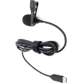 Microphone Type C Clip On Lavalier Omnidirectional Mic for DJI Action 2/3/4/Pocket 3