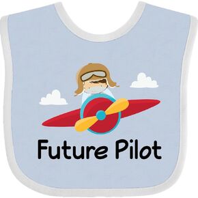inktastic Future Pilot Airplane Baby Bib
