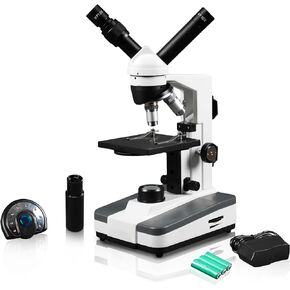 Vision Scientific VME0008-T-RC-DG1.3 Digital LED Microscope, 40x–400x, w/Light Intensity Control, Coarse and Fine Focus, 110V or Cordless Rechargeable Battery, 1.3MP Digital Eyepiece Camera