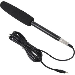 Condenser Sh otgun Microphone, Cardioid Professional Camera Interview Microphone with 3 Pin XLR Connector for Digital SLR Camcorder Interview Video Recording