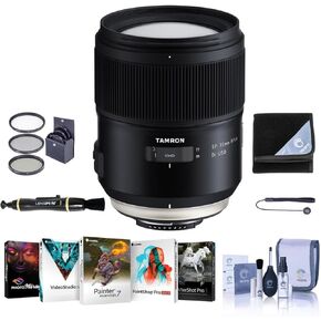 Tamron SP 35mm f/1.4 Di USD Lens for Nikon F, Bundle with ProOptic 72mm Filter Kit, Lens Wrap, Lens Cleaner, Lens Cap Tether, Cleaning Kit, PC Software Kit
