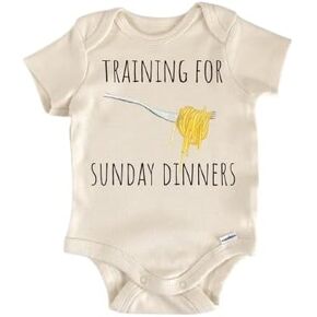 Italian Sunday Dinner Pasta - Baby Boy Girl Clothes Infant Bodysuit Funny Cute Newborn