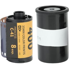 35mm Film Colour, Camera Color Film ISO 320‑400 35mm Fine Grain Wide Exposure Latitude HD Camera Color Negative Film for 135 Camera, for Subjects with Low Light or Fast Action (8 Sheet)