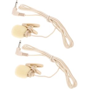 TOYANDONA 2pcs Lavalier Microphone for Smartphones High Sensitivity Clip Mic Connector for Interviews and Vlogging Sound Recording Chest Clip