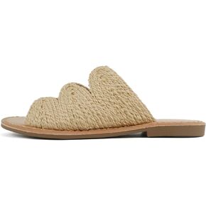Soda “Takes" ~ Women Open Toe Raffia Flat Sandals