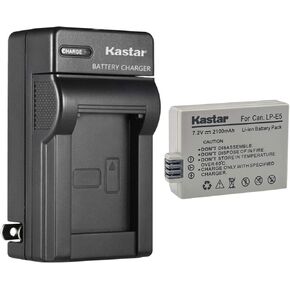Kastar AC Wall Battery Charger Replacement for Canon LP-E5 LPE5 Battery, Canon LC-E5, LC-E5C, LC-E5E Charger, Canon EOS 500D, EOS 1000D, EOS Kiss F, EOS Kiss X2, EOS Kiss X3 Cameras