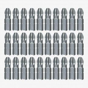 Wiha Phillips Contractor Insert Bit #2 Bulk Pack of 30 Bits,72522