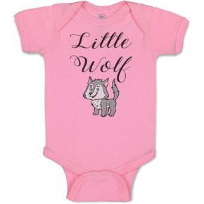Custom Baby Bodysuit Little Wolf Funny Humor Cotton Boy & Girl Baby Clothes