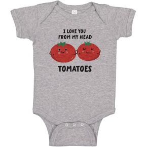 I Love You from My Head Tomatoes Baby Infant Bodysuit