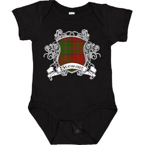 inktastic Stewart Tartan Shield Baby Bodysuit