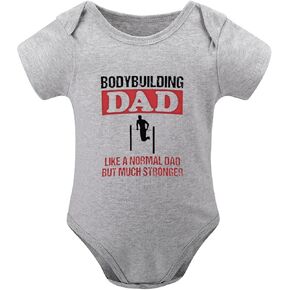 Body Building Dad Coming Home from Hospital Outfit Girl Short Sleeve Baby Girl Romper Newborn White Baby Boy Summe