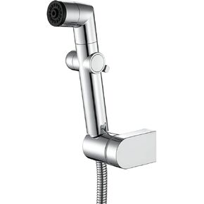 HandheldSprayer ABS Cloth Diaper Sprayer 2 Function Round ShapeSprayer for Toilet and Shower Sprayer for Pet, Bathroom or Toilet,Black a(Chrome a)