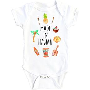 Hawaii - Baby Boy Girl Clothes Infant Bodysuit Funny Cute Newborn
