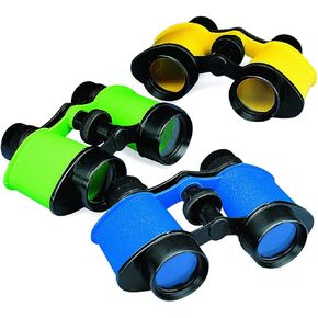 12 Plastic Kids Binoculars, Asst Colors, Party Favors, Pretend Play