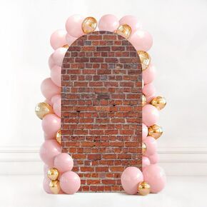 7.2FT Wedding Arch Backdrop Cover Empty Room lamp Spandex Fitted Round Top Arch Stand Covers for Birthday Party Baby Shower Banquet Decoration