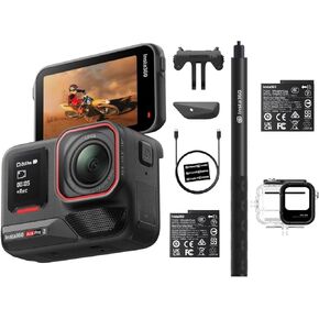 Insta360 Ace Pro 2 Waterproof 33ft Action Camera Lens 8K Large Sensor and Dual AI Editing Noise Reduction with Invisible Selfie Stick, Waterproof Protective Camera Dive Case and Extra Battery