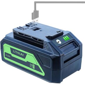 DTK 5.0Ah Replacement for Greenworks 24V Battery Compatible with 20352 22232 2508302 Tools with 5V 2.0Ah USB Output