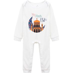 My First Eid Unisex Baby One Piece Bodysuit Short Sleeve Crawling Bodysuits