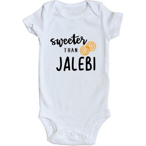 TwentyFourDoves Sweeter Than Jalebi Baby Bodysuit, Pakistani Romper, Indian Baby, Desi