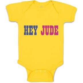 Cute Rascals Custom Baby Bodysuit Hey Jude Funny Humor Boy & Girl Baby Clothes Funny Cotton