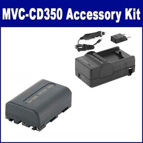 Accessory Kit Compatible with Synergy Digital, Works with Sony MVC-CD350 Digital Camera includes: SDNPFM50 Battery, SDM-101 Charger