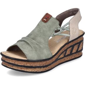 Rieker 68175 Rose Women's Wedge Sandals – Lightweight, Comfortable and Supportive Stylish Wedges with Shock-Absorbing Durable Sole for All-Day Support