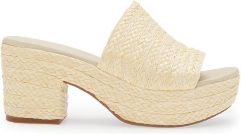 Chocolat Blu Women Shoes Gilda Raffia Chunky Slide in Saudi Arabia