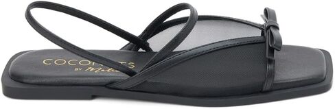 Coconuts by Matisse Womens Tropea Mesh Flat Slingback Casual Sandals Casual - Black in Kuwait