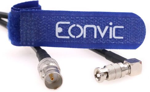 Eonvic High-Density HD-SDI Cable for Blackmagic Video Assist Right Angle Micro BNC Male to Standard BNC Female 30CM in Saudi Arabia