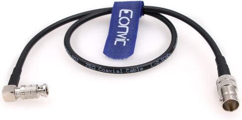 Eonvic High-Density HD-SDI Cable for Blackmagic Video Assist Right Angle Micro BNC Male to Standard BNC Female 30CM in Saudi Arabia