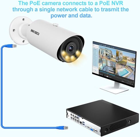 8MP AI PoE Camera, Outdoor Security IP Dome Camera, Smart Sound Alarm, Light Color Night Vision, AI Human/Vehicle Detection, Two Way Audio, 2.8mm Lens Wide Angle 110°, IND8BD97D in Kuwait