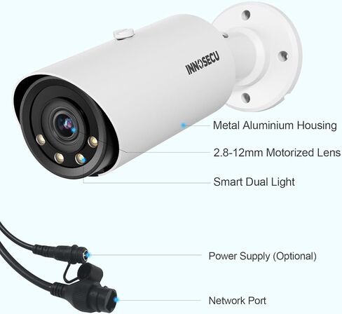 8MP AI PoE Camera, Outdoor Security IP Dome Camera, Smart Sound Alarm, Light Color Night Vision, AI Human/Vehicle Detection, Two Way Audio, 2.8mm Lens Wide Angle 110°, IND8BD97D in Kuwait