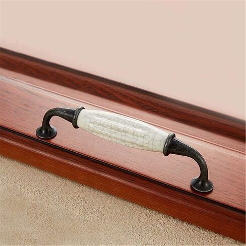 Vintage Cabinet Handles Pulls,drawer pulls, 2 pcs Kitchen Cabinet Ceramic Bow Handle Drawer Handles/Knob, Cabinet Drawer Pull Ceramic Door Handle Wardrobe Knob, Hole Centers 5.0" ( Color : Style a ) in Saudi Arabia