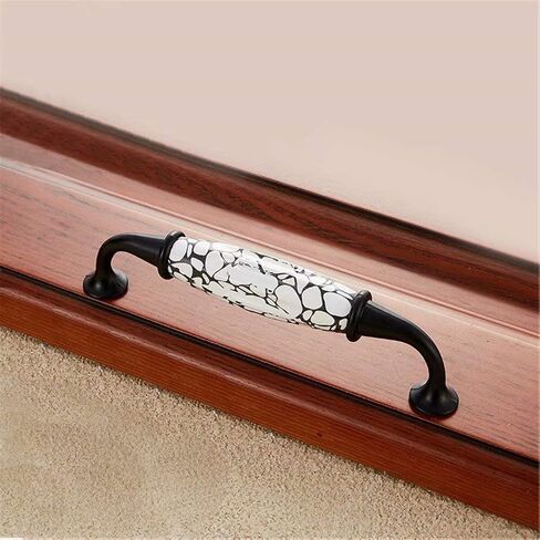 Vintage Cabinet Handles Pulls,drawer pulls, 2 pcs Kitchen Cabinet Ceramic Bow Handle Drawer Handles/Knob, Cabinet Drawer Pull Ceramic Door Handle Wardrobe Knob, Hole Centers 5.0" ( Color : Style a ) in Saudi Arabia