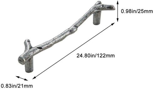 Vintage Cabinet Handles Pulls,Drawer pulls, 4pcs Simple Solid Drawer Knob Antique Wardrobe Cupboard Handles Extended Branch Furniture Handles (Color : As Show, Size : 122 * 21 * 25mm) in Saudi Arabia