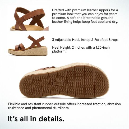 Abeo Solstice Strap Sandal | الدعم القوس الصنادل النسائية | صندل إسفين للنساء | نعل تقويم العظام المدمج in Kuwait