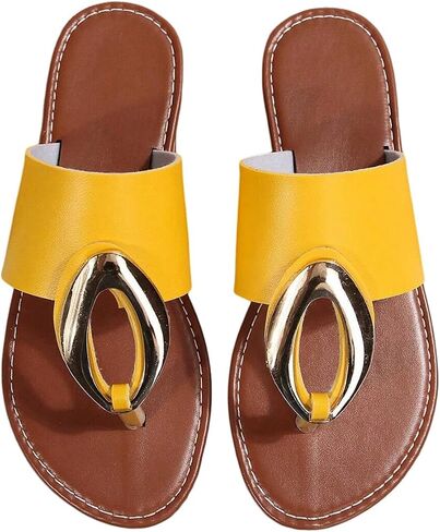 Verdusa Women's Summer Colorblock Thong Sandals Open Toe Slip on Slippers in Saudi Arabia