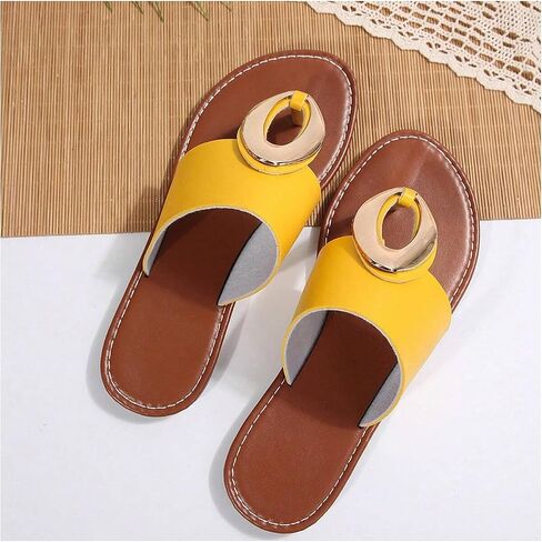 Verdusa Women's Summer Colorblock Thong Sandals Open Toe Slip on Slippers in Saudi Arabia