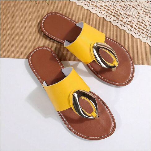 Verdusa Women's Summer Colorblock Thong Sandals Open Toe Slip on Slippers in Saudi Arabia