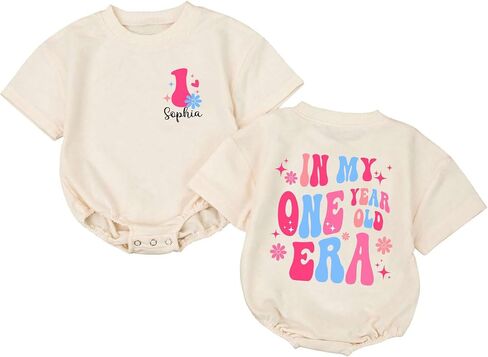 Personalized In My One Year Old Era Sweatshirt, One Year Old Girl Birthday Gifts, First Birthday Outfit in Saudi Arabia