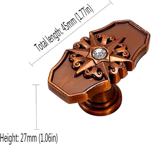Vintage Cabinet Handles Pulls,drawer pulls, 2pcs Pull Handles for Drawer Cabinet Handle Furniture Pull Knob Zinc Alloy Suitable for Cabinets Dressers Drawers Wardrobes Doors Cabinets(Single Hole)(Hole in Kuwait