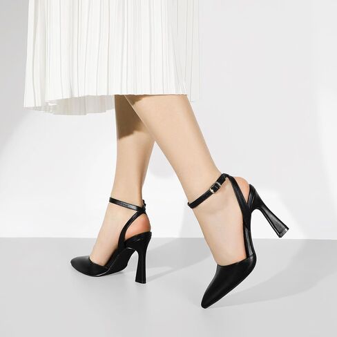 IDIFU IN4 Closed Toe Heels for Women High Stiletto Pointed Toe Heels Dressy Wedding Party Bridal Bride Prom Evening Work Dress Shoes Comfortable Formal Ankle Strap Sexy Slingback Pumps Shoes in Saudi Arabia