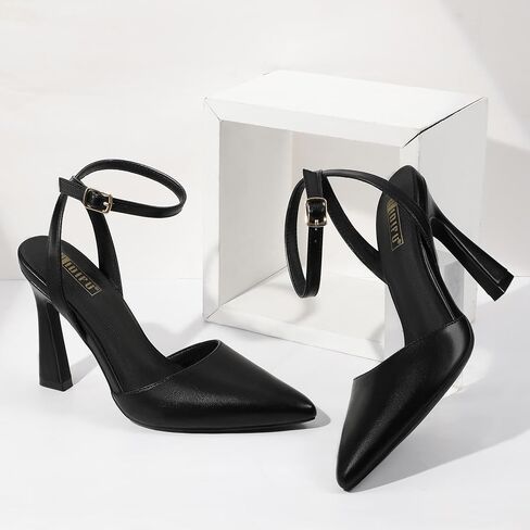 IDIFU IN4 Closed Toe Heels for Women High Stiletto Pointed Toe Heels Dressy Wedding Party Bridal Bride Prom Evening Work Dress Shoes Comfortable Formal Ankle Strap Sexy Slingback Pumps Shoes in Saudi Arabia