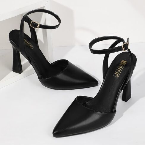 IDIFU IN4 Closed Toe Heels for Women High Stiletto Pointed Toe Heels Dressy Wedding Party Bridal Bride Prom Evening Work Dress Shoes Comfortable Formal Ankle Strap Sexy Slingback Pumps Shoes in Saudi Arabia