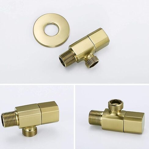 ToiletSpray Set Cloth Diaper Sprayer Kit Brass Single Cold HandheldSprayer Toilet Kit Brushed Gold Toilet Sprayer Wall Mounted Bathroom Washroom Set with Stainless Steel Hose,Angle Valve(Angle Valve B in Saudi Arabia