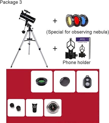 Telescope Refractor Travel 700Mm Focal Length Refractor s Astronomy for Adults Beginners Kids Package 1 (Package 2) in Kuwait