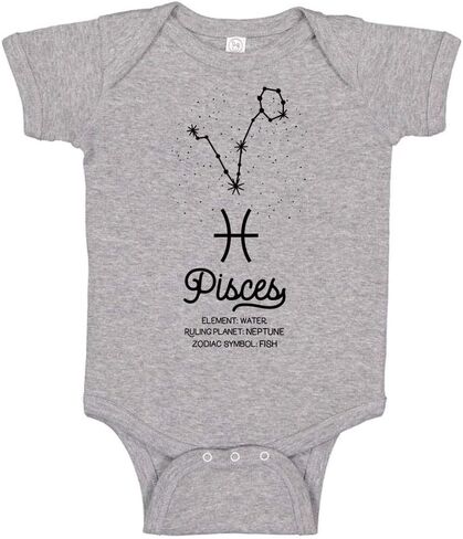 TATY Kids Pisces Zodiac Sign Baby Infant Bodysuit in Saudi Arabia