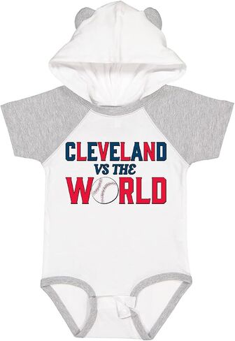 inktastic Cleveland Vs. the World Blue and Red with Baseball Baby Bodysuit in Saudi Arabia