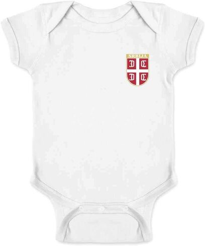 Pop Threads Serbia Soccer Retro National Team Infant Baby Boy Girl Bodysuit in Saudi Arabia